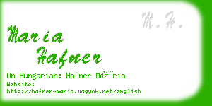 maria hafner business card